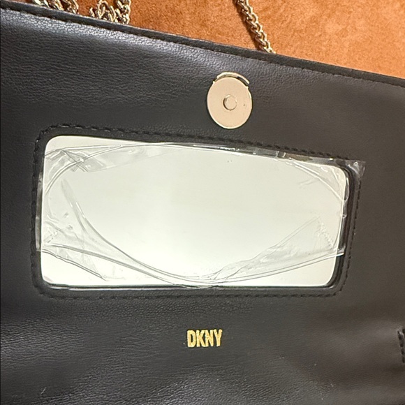 DKNY Black Chevron Quilted Wristlet - Picture 3 of 10